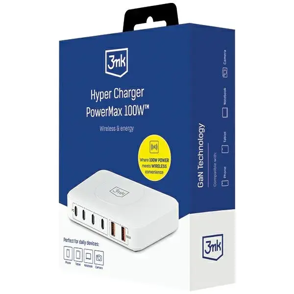 3MK Hyper Charger зарядное устройство | 100W | QC, PD | USB-C, USB-A