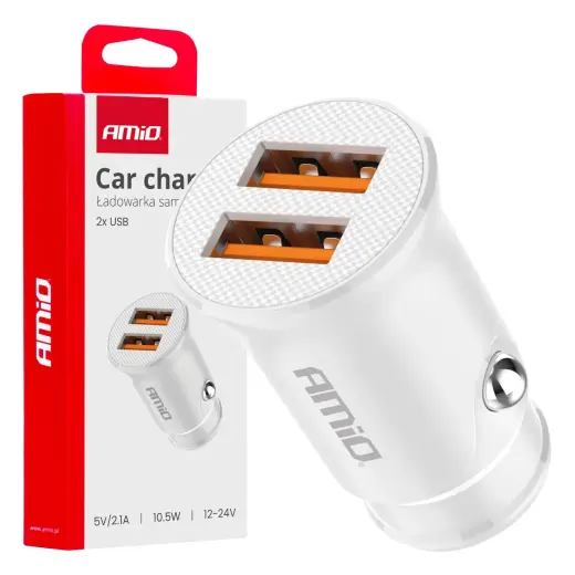 AMiO AMiO-03872 auto lādētājs | 10.5W | USB-A