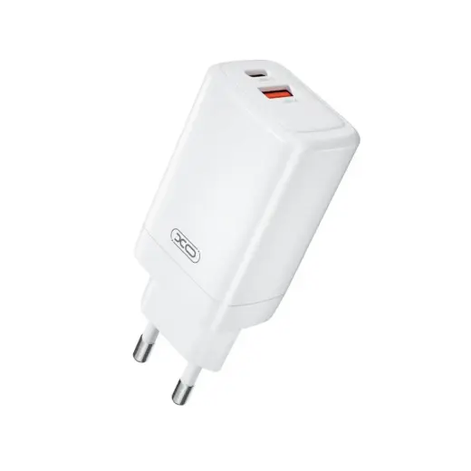 XO wall charger CE17 PD 65W 1x USB-C 1x USB white