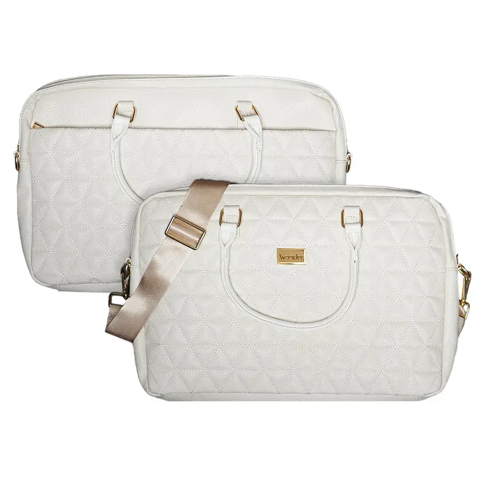 Wonder Briefcase Laptop 17 inches pico quilted beige