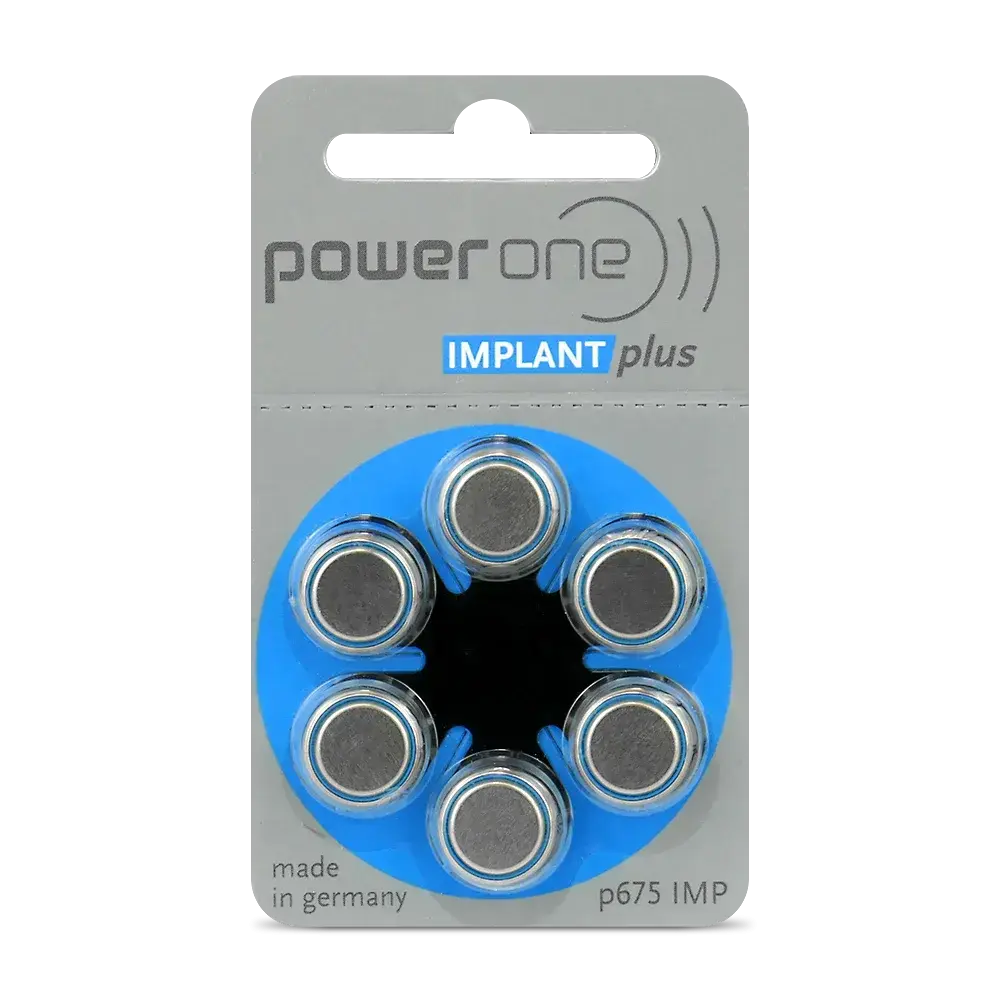 Varta p675IMP powerone implant plus for hearing aid batteries | 6pc