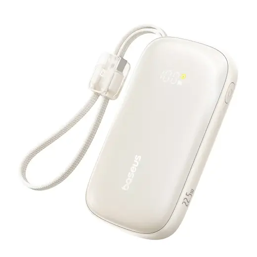 Baseus EnerFill FC21 Qpow 3 Ultra väline akupank (powerbank) | 10 000 mAh | 22.5W | USB-C | beež