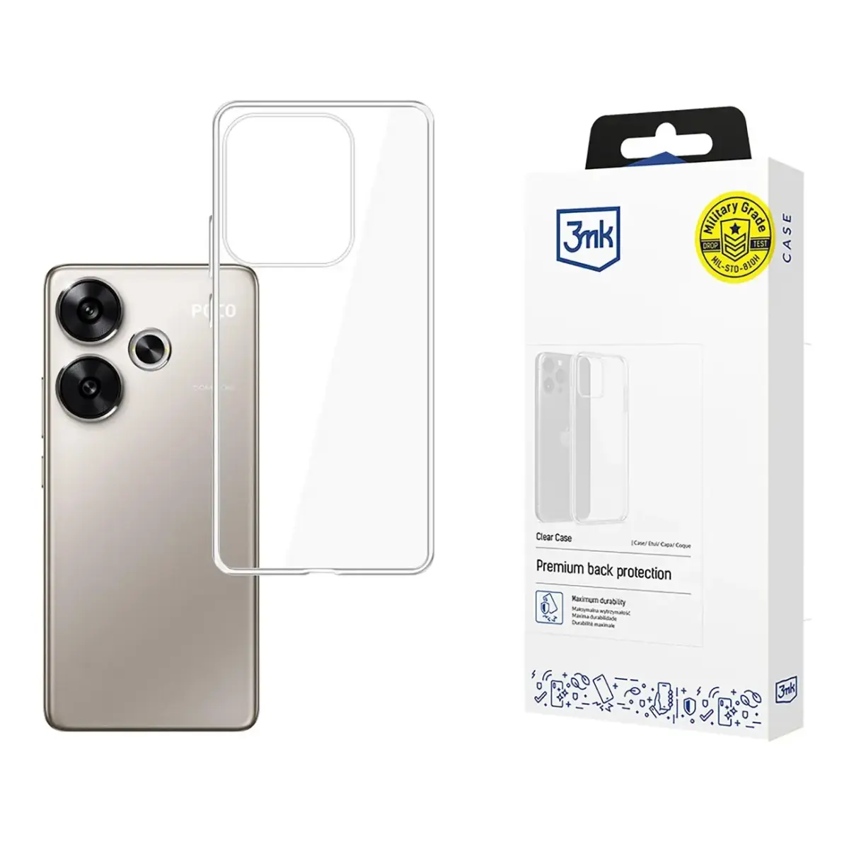 3mk Clear Case for Xiaomi Poco F6 - transparent