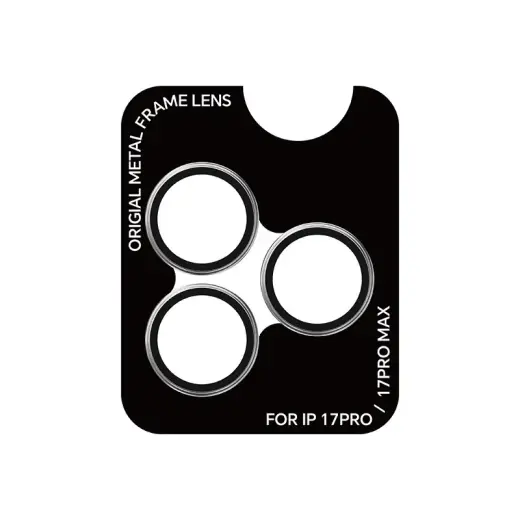 Rock Tempered glass Pure Series Camera Lens on camera for Iphone 17 Pro/17 Pro Max (lens 3 pieces) grey