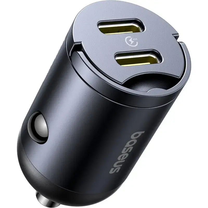Baseus Tiny Star Mini auto lādētājs 2C | 30W | USB-C | melns