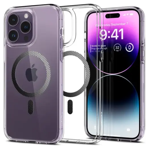 Case SPIGEN Ultra Hybrid Mag Magsafe ACS06717 for Iphone 15 Pro - Carbon Fiber