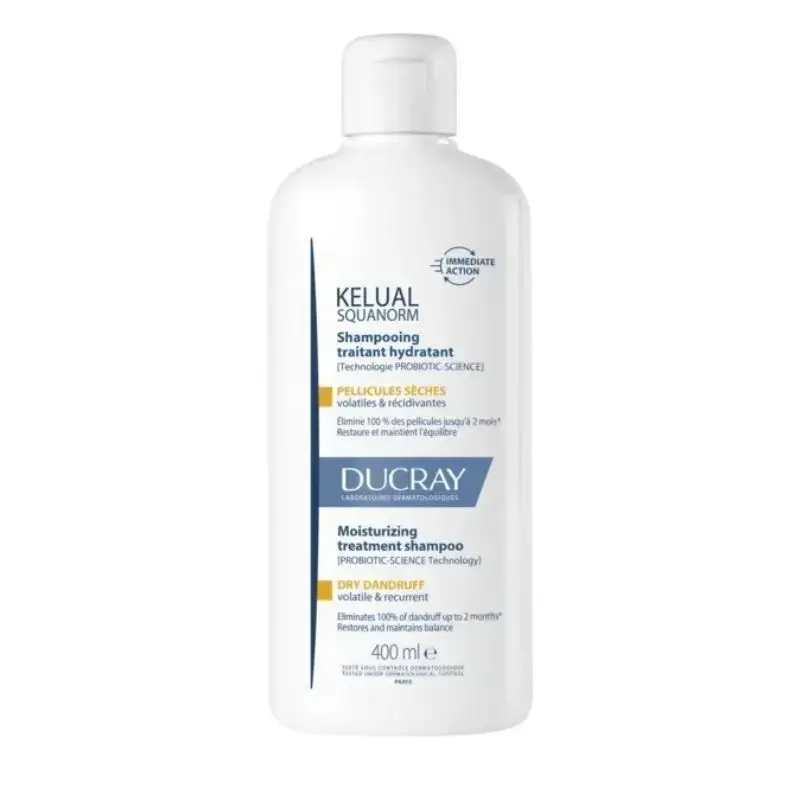 Ducray Kelual Squanorm Moisturizing Treatment Shampoo Dry Dandruff Shampoo to Treat Dry Dandruff 400 Ml
