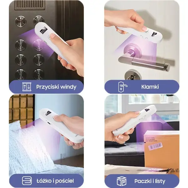 USAMS Mini UV-C Disinfecting Lamp Handheld Sterilizer white ZB159XDD01 (US-ZB159)