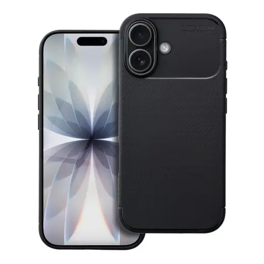 Carbon Premium maciņš telefonam iPhone 17 melns
