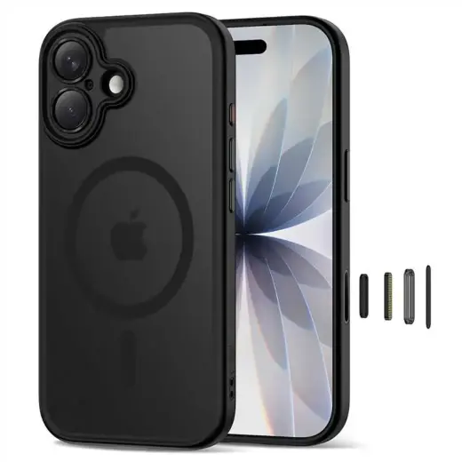 TECH-PROTECT MAGPEAK CC maciņš ar MagSafe atbalstu telefonam Apple iPhone 17 Pro Max matēts melns
