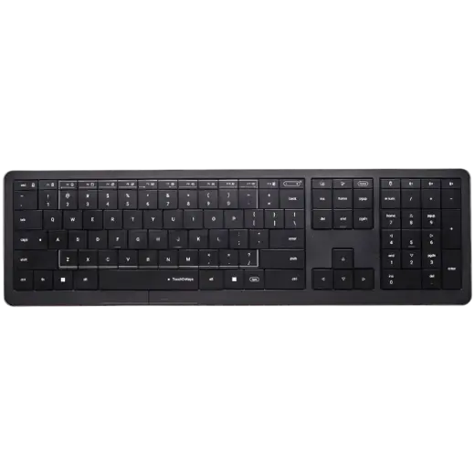CLEVETURA CLVX 1 Touch-On-Keys AI Wireless Keyboard, ANSI US Windows Layout, Scissor Switches, Aluminum Chassis, Interactive RGB, Windows/Linux/MacOS support