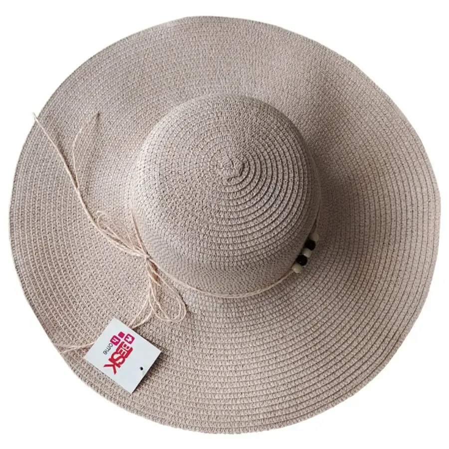 BESK Wide-brimmed women's hat, 58cm, pink