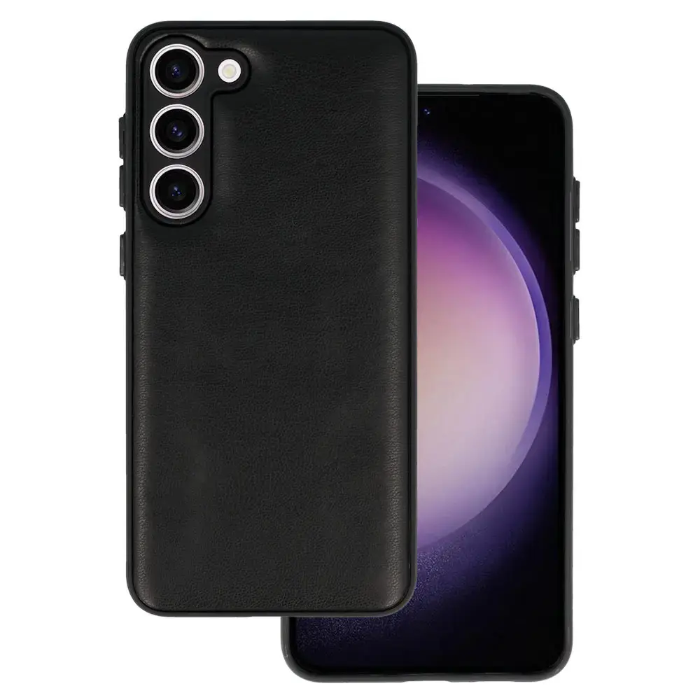 Leather 3D Case for Samsung Galaxy S23 design 1 black