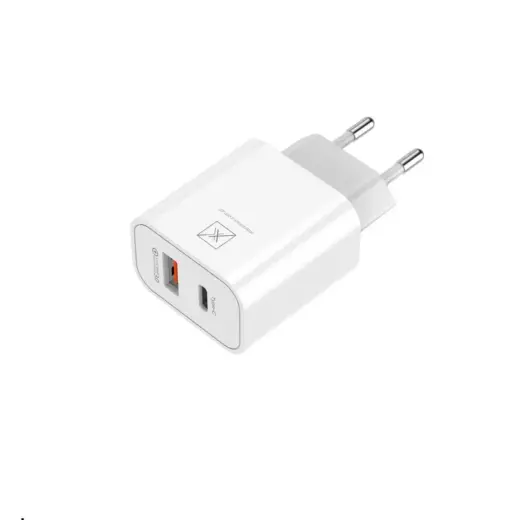Зарядное устройство Maxximus MX Alfa | 20W | PD, QC | USB-C, USB-A | белое