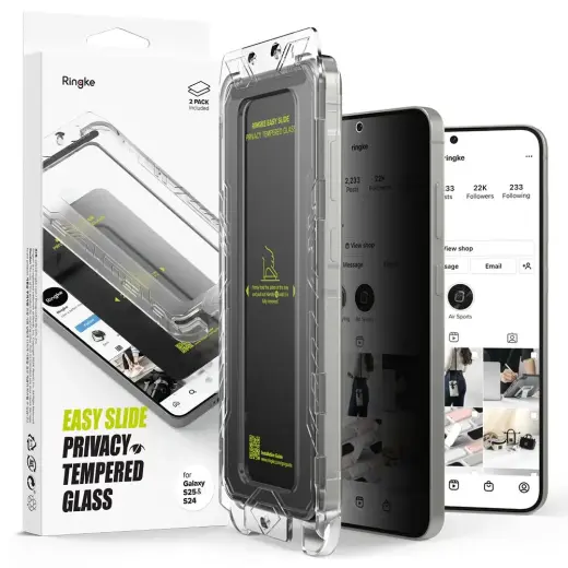 RINGKE EASY SLIDE 2-PACK GALAXY S25 PRIVACY GLASS