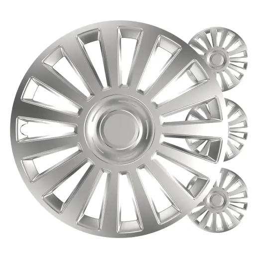 Car hubcaps 4pcs set Luxury silver 15" COLOR BOX