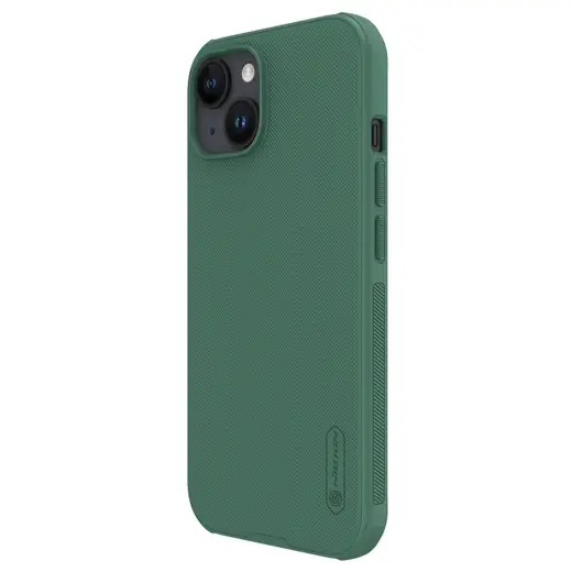 Nillkin Super Frosted PRO Back Cover for Apple iPhone 15 Deep Green  (Without Logo Cutout)