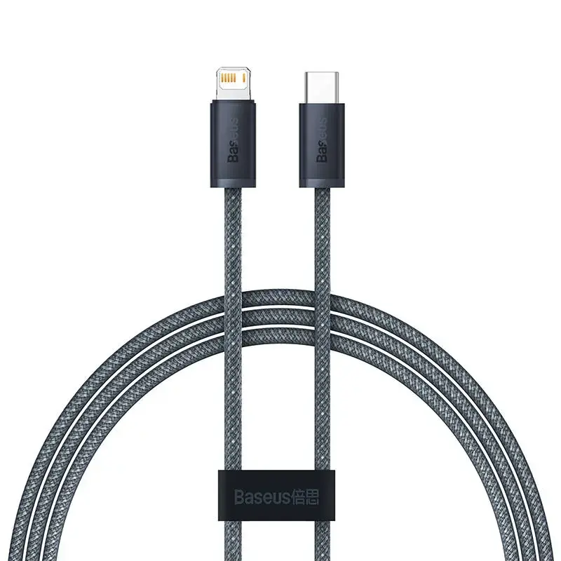 Baseus CALD000016 datu pārraides un uzlādes vads | USB-C uz Lightning | 20W | 1m | pelēks