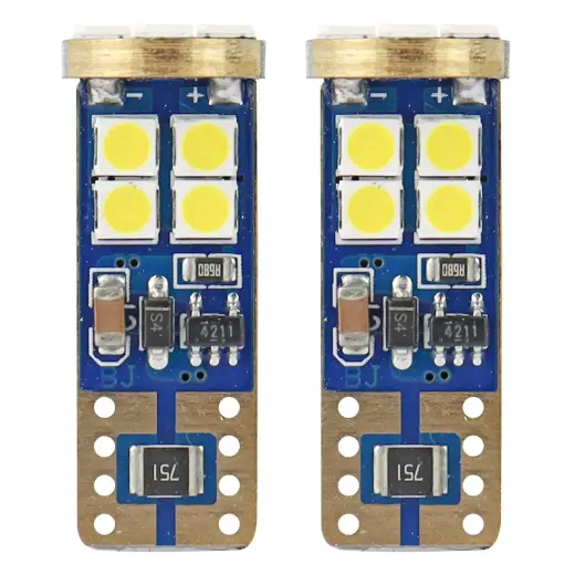 LED CANBUS 12SMD 2835 T10e (W5W)  White 12V/24V