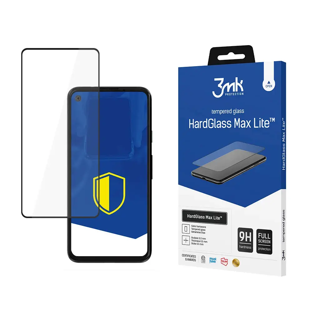 Google Pixel 5 5G Black - 3mk HardGlass Max Lite™ screen protector