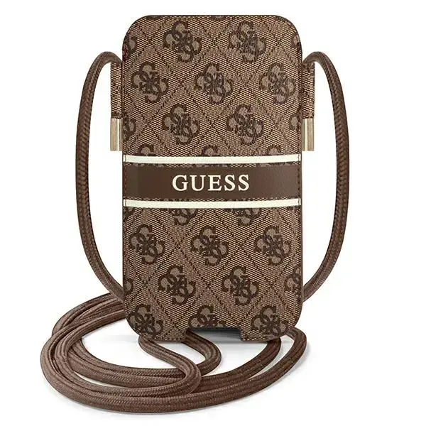 Guess Torebka GUPHM4GDBR 6,1" brązowy|brown hardcase 4G Stripe