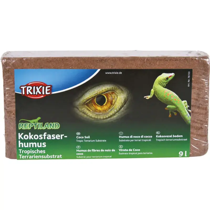 Substrāts terārijam : Trixie Coco soil, substrate, pressed, gives 9l.