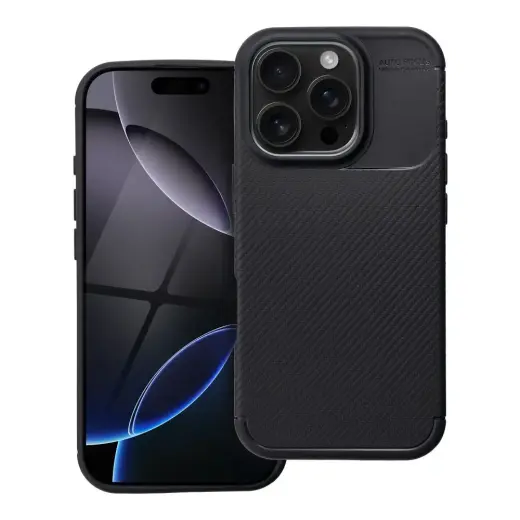 Carbon Premium telefoni ümbris iPhone 16 Pro must