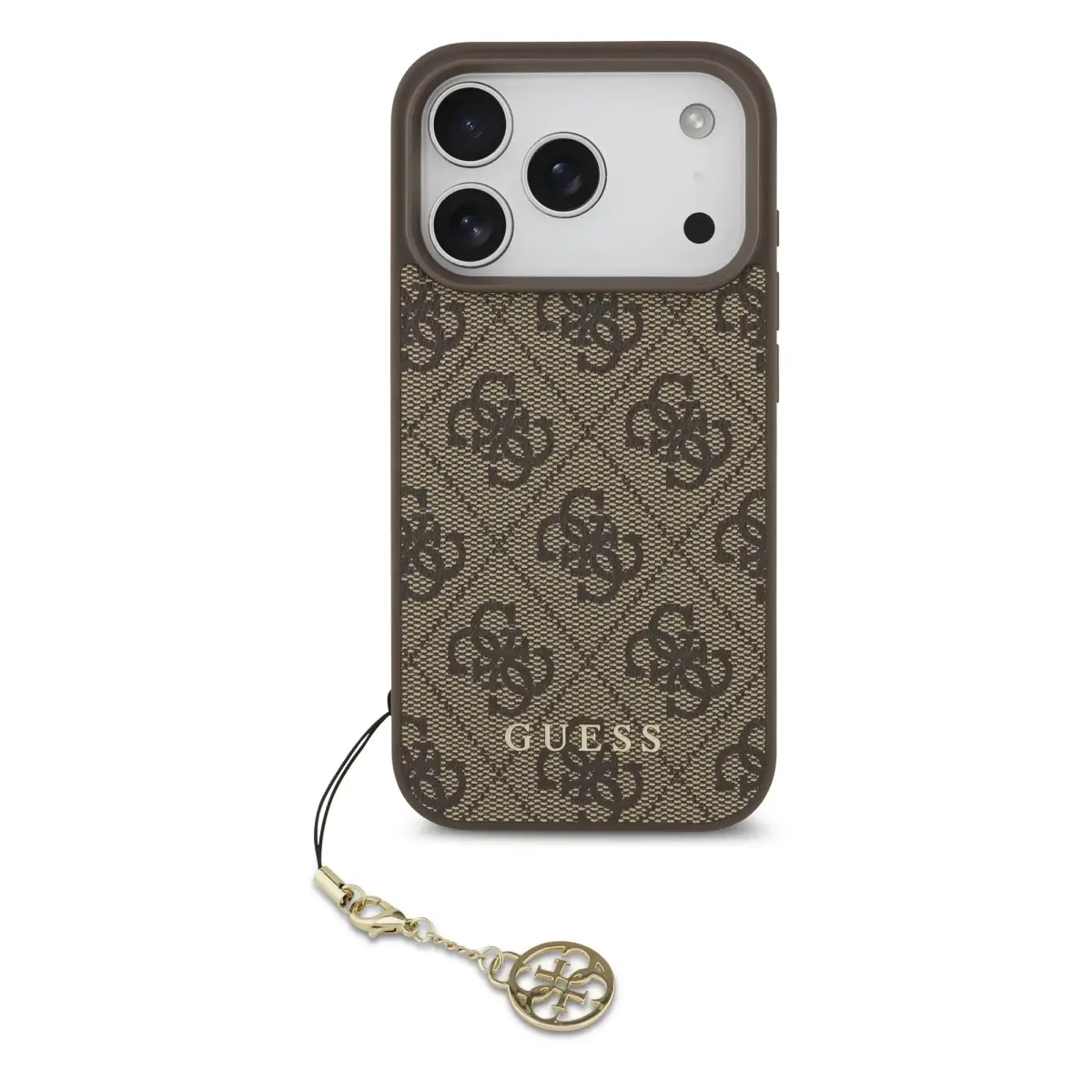 Guess 4G Charm Case for iPhone 17 Pro Tone on Tone Brown