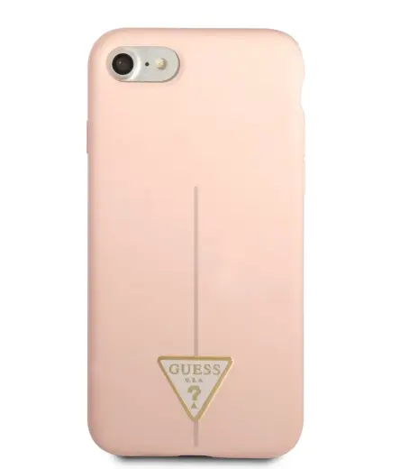 Guess Silicone Line Triangle Case for iPhone 7|8|SE2020|SE2022 Pink