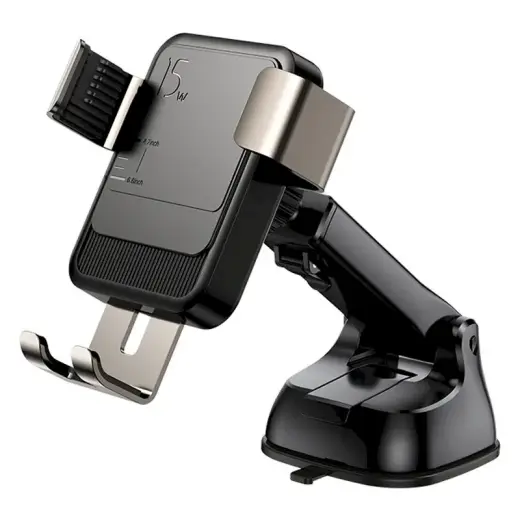 Joyroom Qi wireless 15 W car charger gravity phone holder (dashboard) black (JR-ZS220)