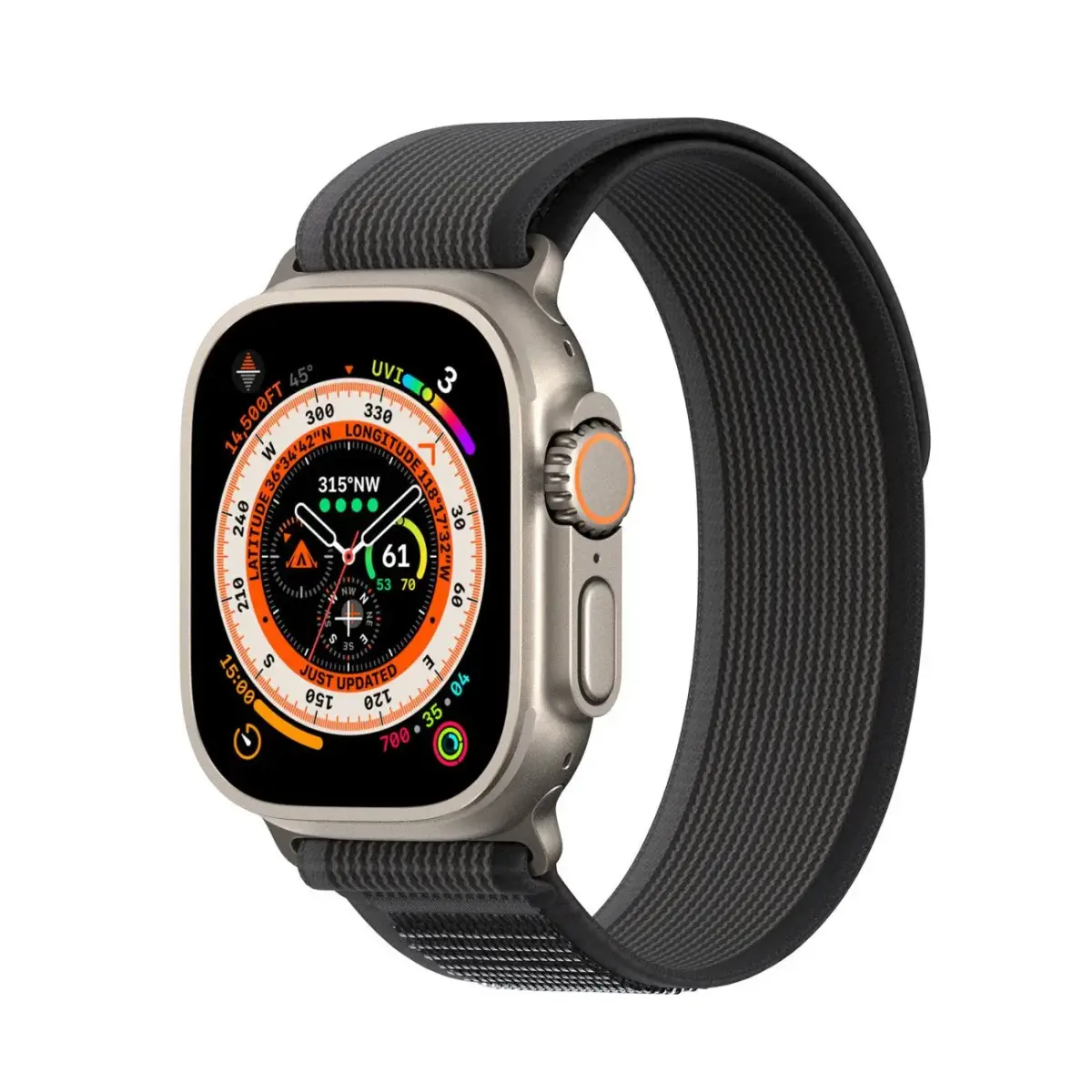 Dux Ducis YJ smartwatch strap for Apple Watch (42/44/45/49 mm) | Nylon | black/gray