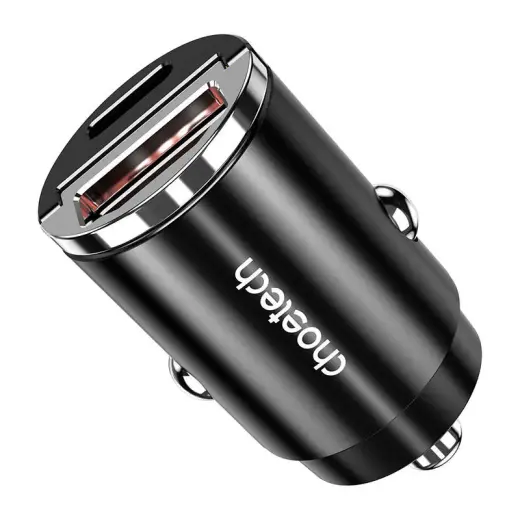 Choetech TC0006 car charger | 30W | PD, QC | USB-A, USB-C | black