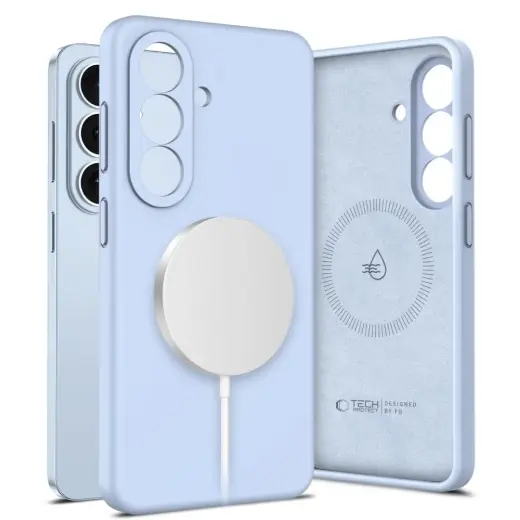 TECH-PROTECT Silicone telefono dėklas su MagSafe palaikymu Samsung Galaxy S26 (S942) mėlynas