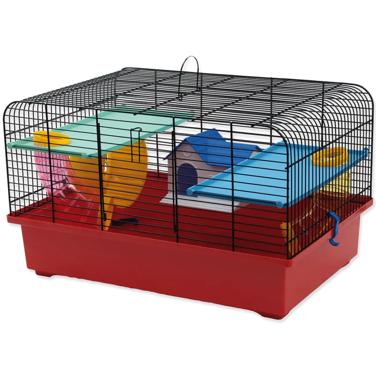 Клетка : Placek Cage CH 1, черный+красный, 49*32.5*29 см.