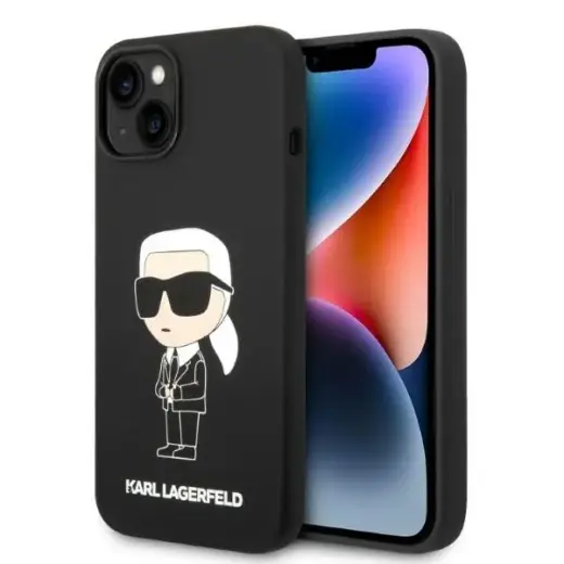 Karl Lagerfeld Liquid Silicone Ikonik NFT Case for iPhone 14 Black