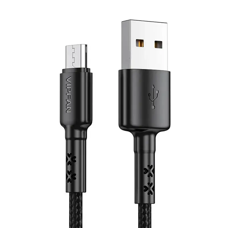 USB to Micro USB cable Vipfan X02, 3A, 1.8m (black)