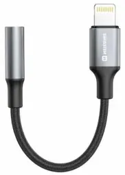 Adapteris Swissten Lightning Male - 3.5mm Female Black