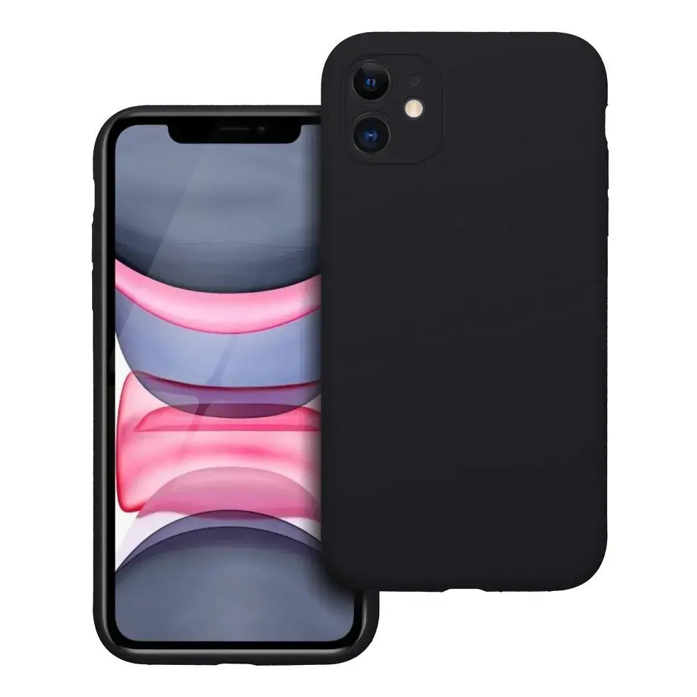 Silicone 2mm maciņš telefonam iPhone 11 melns