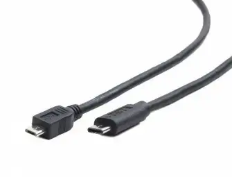Gembird datu pārraides un uzlādes vads | Micro USB uz USB-C | 1m | melns