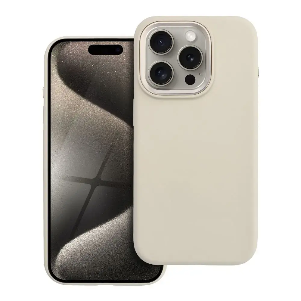 Forcell F-Protect Frame Premium maciņš ar MagSafe atbalstu telefonam iPhone 15 Pro bēšs