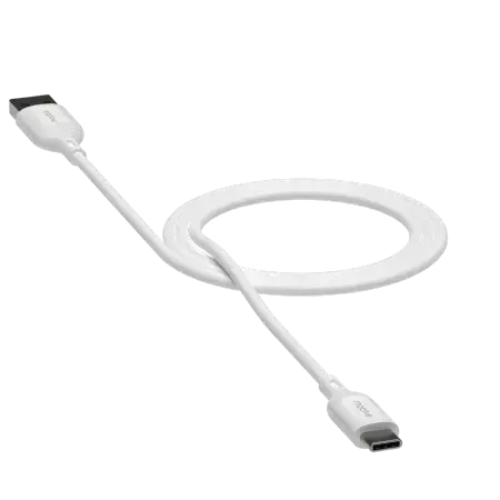 Mophie Charge Essentials data transfer and charging cable | USB-A to USB-C | 1m | white