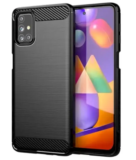 Fusion Trust Back Case Silicone Case For Samsung M317 Galaxy M31S Black