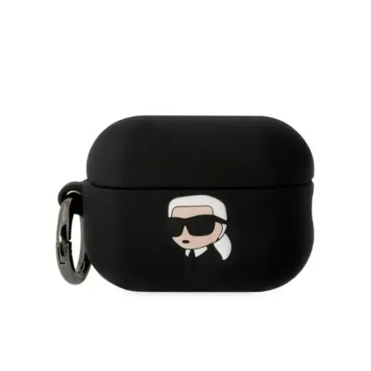 Karl Lagerfeld case for Airpods Pro 2 KLAP2RUNIKK black 3D Silicone NFT Karl