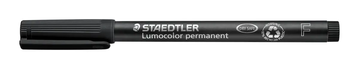 Noturīgais marķieris STAEDTLER kodoskopa plēvēm OHP 318F, 0.6mm, melns