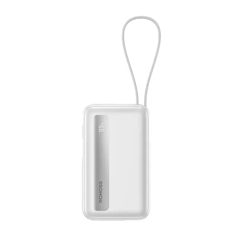 Romoss PPR20 external battery (powerbank) | 20000 mAh | 22.5W | USB-C, Lightning, USB-A | LED display | white