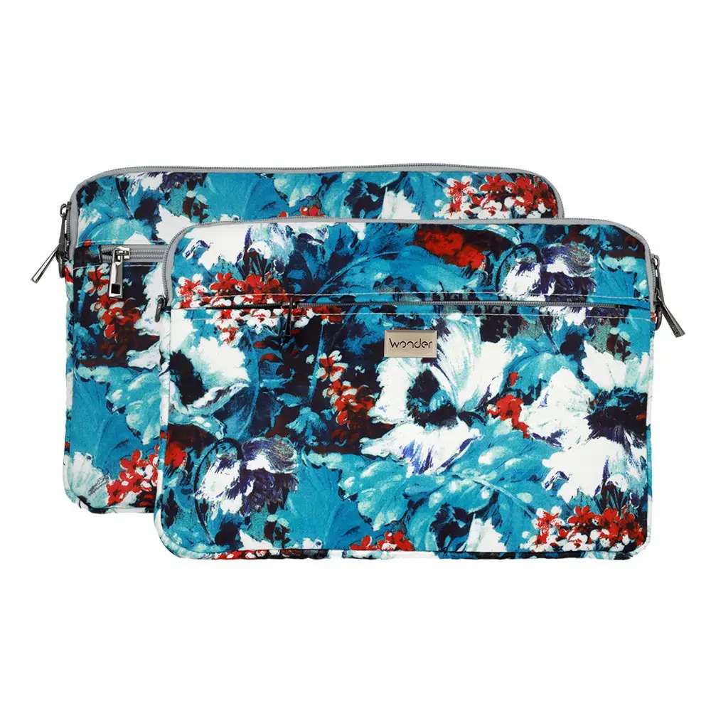 Wonder Sleeve Laptop 17 inches white poppies