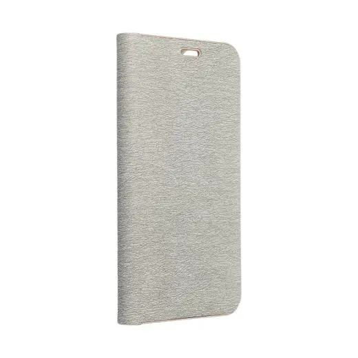 Luna Book Gold knyginio tipo telefono dėklas Samsung Galaxy A27 5G (A276) sidabrinis