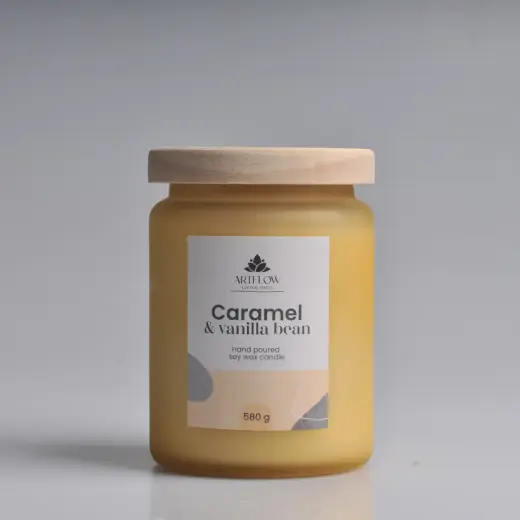 Aromātiskā svece CARAMEL & VANILLA BEAN 580gr, +|- 60h