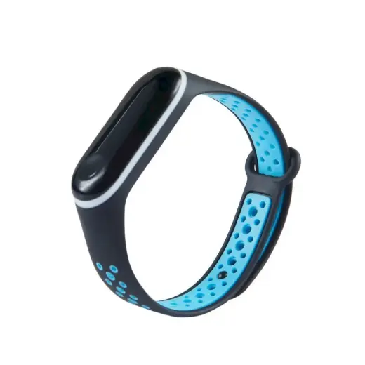 Fusion Accessories Dots viedpulksteņa siksniņa priekš Xiaomi Mi Band 3/4 | zila