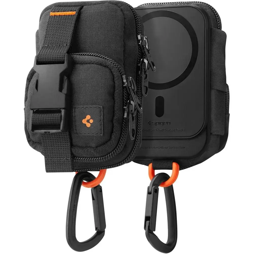 SPIGEN SNAP ZIP MAGSAFE POUCH BLACK